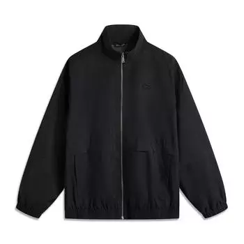 Li-Ning Sports Lifestyle Series Long Sleeve Stand Collar Windproof Breathable Water Resistant Jacket Men Jacket Black AFDV177-3 XL