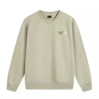 Li Ning Sports Lifestyle Series Модная универсальная свободная удобная повседневная флисовая трикотажная толстовка с буквенным принтом Мужская толстовка AWDV377-3 S