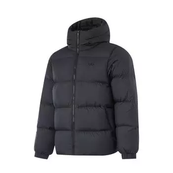 Li Ning Sports Lifestyle Series однотонная повседневная короткая куртка с капюшоном для мужчин, верхняя одежда, черный цвет AYMU115-12 M