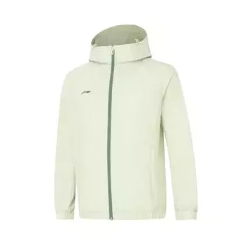 Li Ning Sports Lifestyle Series однотонная повседневная ветровка на молнии с капюшоном для мужчин, верхняя одежда светло-чайно-зеленого цвета AFDU627-1 L