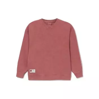 Li Ning Sports Lifestyle Series однотонная свободная толстовка с длинным рукавом унисекс толстовки малинового цвета AWDS065-3 XXL