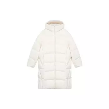 Li Ning Sports Lifestyle Series однотонная свободная длинная куртка на молнии с капюшоном для женщин AYMS404-1 M