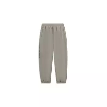 Li Ning Sports Lifestyle Series однотонные эластичные спортивные брюки с логотипом и буквенным принтом, мужские брюки гранатово-желтого цвета AKLT529-3 L