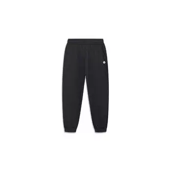 Li Ning Sports Lifestyle Series однотонные эластичные резинки на талии зауженные трикотажные джоггеры женские джоггеры черные AKLT446-2 XS