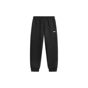 Li Ning Sports Lifestyle Series однотонные эластичные манжеты спортивные повседневные брюки мужские брюки черные AKLT899-2 M