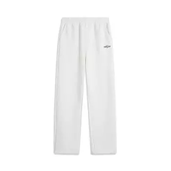 Li Ning Sports Lifestyle Series однотонные дышащие удобные свободные прямые трикотажные спортивные брюки женские плавки светло-серого цвета с цветочным принтом AKLU624-3 M