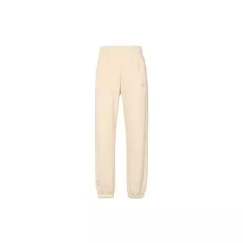 Li Ning Sports Lifestyle Series однотонные флисовые утолщенные эластичные талии зауженные трикотажные спортивные штаны женские низы лебедь-белый AKLTC08-2 L
