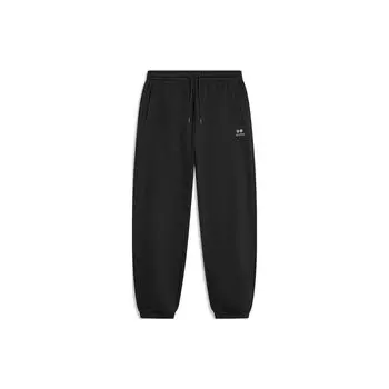 Li Ning Sports Lifestyle Series однотонные флисовые теплые трикотажные спортивные штаны мужские низы черные AKLTB27-5 L