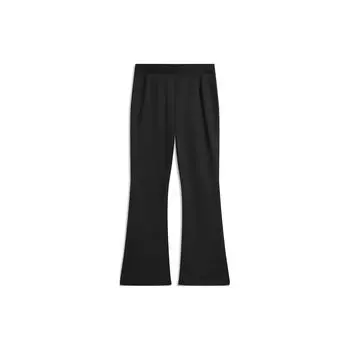 Li Ning Sports Lifestyle Series однотонные модные расклешенные повседневные брюки женские низы черного цвета AKXU006-2 L