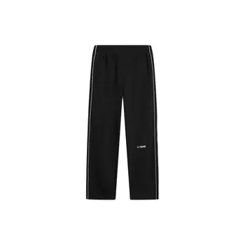 Li Ning Sports Lifestyle Series однотонные повседневные спортивные свободные прямые широкие брюки мужские брюки черного цвета AKLU701-2 XXL