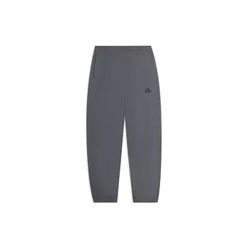 Li Ning Sports Lifestyle Series однотонные прямые трикотажные спортивные брюки со средней посадкой и манжетами, мужские брюки каменно-серого цвета AKLSE93-1 XL