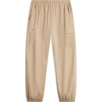 Li Ning Sports Lifestyle Series однотонные, средней талии, удобные, дышащие, с манжетами, повседневные брюки для мужчин, матово-коричневые AKXU501-2 L