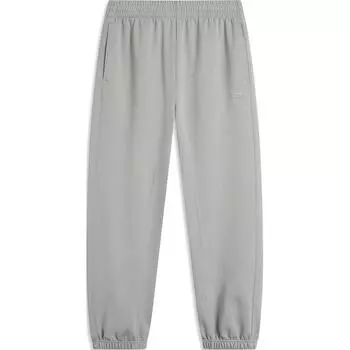 Li Ning Sports Lifestyle Series однотонные удобные влагоотводящие повседневные брюки с манжетами мужские брюки Moon-Surface-Gray AKLU577-2 S