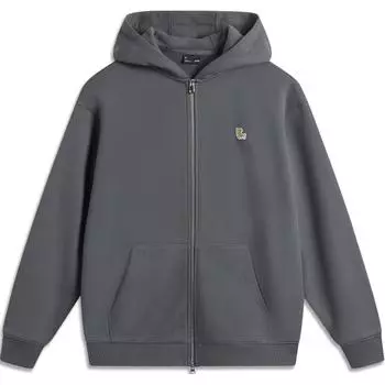 Li Ning Sports Lifestyle Series однотонный молния с капюшоном удобный дышащий флисовый теплый кардиган свитшот женский свитшот AWDUB66-6 XS