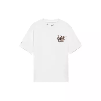 Li Ning Sports Lifestyle Series однотонный свитер с круглым вырезом и коротким рукавом футболка унисекс топы белые AHSS881-1 XL