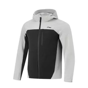 Li Ning Sports Lifestyle Series Повседневная теплая водонепроницаемая износостойкая ветровка для мужчин Верхняя одежда Серый AWBU065-2 S