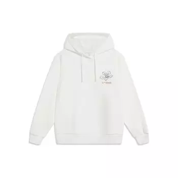Li Ning Sports Lifestyle Series Повседневный свитер с капюшоном и принтом букв, длинный рукав, женская толстовка Off-White AWDT908-4 S