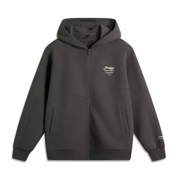 Li Ning Sports Lifestyle Series Повседневный Универсальный Простой Удобный Однотонный Кардиган С Капюшоном Свитшот С Длинным Рукавом Женская Толстовка AWDU973-3 XS