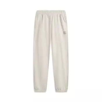 Li Ning Sports Lifestyle Series Retro Универсальные Простые Повседневные Модные Трикотажные Спортивные Штаны с Логотипом и Манжетами на Средней Талии Мужские Штаны AKLV255-2 S