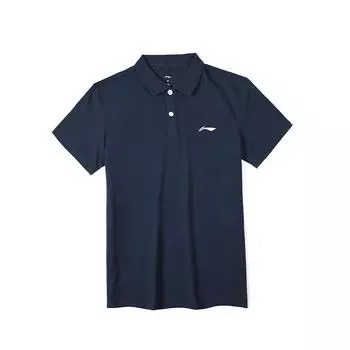 Li Ning Sports Lifestyle Series с логотипом и принтом дышащая повседневная рубашка поло с коротким рукавом мужские рубашки поло Guangdong-Blue APLU751-4 S