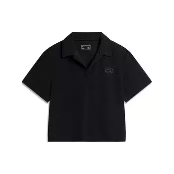Li Ning Sports Lifestyle Series Slim Fit Polo Shirt Women tops Black APLU088-4 L