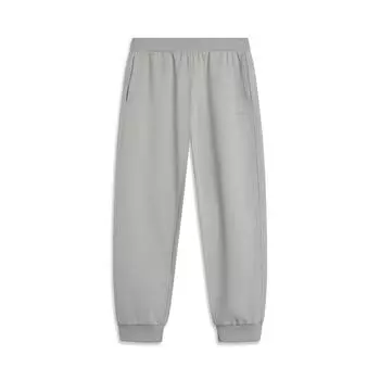 Li Ning Sports Lifestyle Series свободные однотонные удобные трикотажные спортивные брюки мужские плавки Moon-Surface-Gray AKLU581-3 S