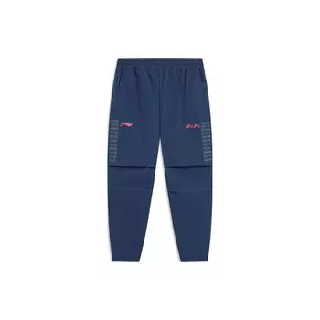 Li Ning Sports Lifestyle Series X LPL Collaboration 2023 года, сезон JDG Team Logo Letter Print, водонепроницаемые свободные трикотажные спортивные брюки с манжетами AYKT581-1 L