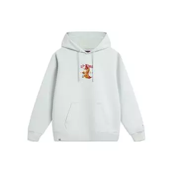 Li Ning Sports Lifestyle Series Zodiac Year Новогоднее издание с принтом в виде букв, пуловер с капюшоном, свободная антистатическая толстовка унисекс, толстовка AWDU049-4 XL