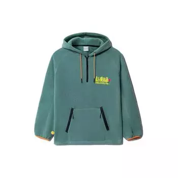 Li Ning Sports Lifestyle свободный пуловер с капюшоном флисовая толстовка унисекс толстовка Mugwort-зеленый AWBR015-2 XXL