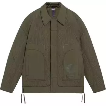 Li Ning Sports Trend Series Casual Simple Solid Color Polo Cotton Jacket Men Jacket Olive-Green AJMS059-3 M