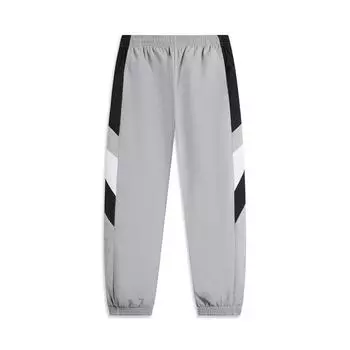 Li-Ning Sports Trend Series Color Block Letter Mid-Rise Comfortable Breathable Cuffed Knit Joggers Men Joggers Moon-Surface-Gray AYKU163-2 XL