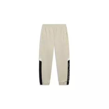 Li-Ning Sports Trend Series Цветные блоки с буквенным принтом и логотипом с эластичной резинкой на талии Мужские брюки светло-молочно-коричневого цвета AYKT035-5 XL