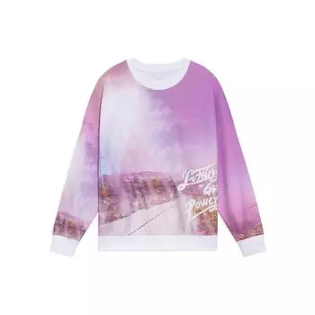 Li Ning Sports Trend Series Landscape Pattern Printed Long Sleeve Hoody Women Hoody Multicolor AWDS202-1 M