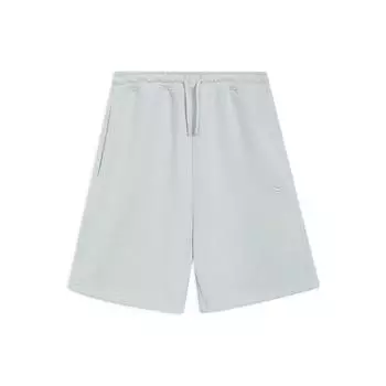 Li Ning Sports Trend Series однотонные дышащие повседневные шорты на шнуровке мужские шорты микрокристаллическо-серый AKSS309-1 XXL