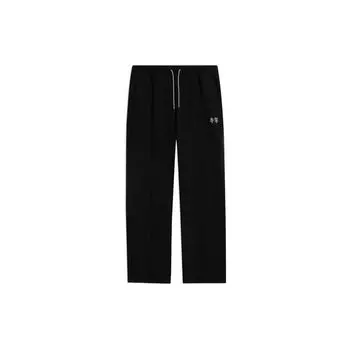 Li Ning Sports Trend Series однотонные повседневные брюки с логотипом и шнурком, женские плавки, черный цвет AYKS932-4 L