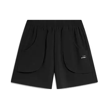 Li Ning Sports Trend Series однотонные свободные повседневные шорты женские шорты черного цвета AKSU322-2 L