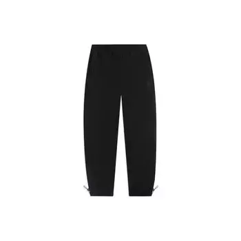 Li-Ning Серия спортивных трендов, однотонные водонепроницаемые джоггеры с вышивкой на флисовой подкладке, мужские брюки черного цвета AYKSA33-1 XL