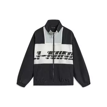 Li-Ning Sports Trend Series Свободная куртка с контрастным буквенным принтом Мужская куртка Черная AJDT405-1 XXXL