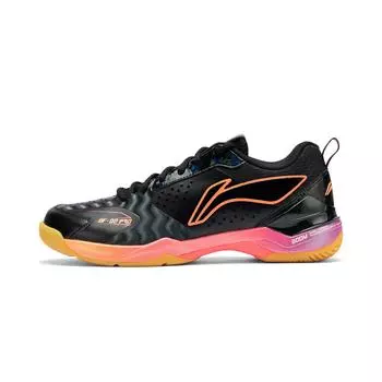 Li Ning Sports Удобные Амортизирующие Износостойкие Низкие Кроссовки для Бадминтона Унисекс Черные AYZV001-3 42