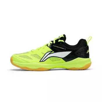 Li Ning Sports Удобные Поддерживающие Амортизирующие Низкие Кроссовки для Бадминтона Унисекс Зеленые Черные AYTV017-3 40