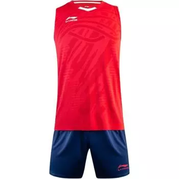 Li Ning Sports Удобный быстросохнущий тренировочный жилет и шорты для баскетбола Мужские комплекты AATS065-2 M