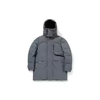 Li Ning средней длины толстый теплый съемный капюшон спортивная модная куртка-пуховик мужская верхняя одежда AYMQ247-3 XL