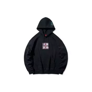 Мужская толстовка с капюшоном Li Ning SS20 Paris Fashion Week с логотипом и принтом, черная AWDQ241-1 S