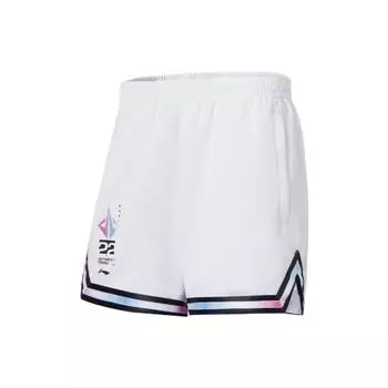 Li-Ning SS22 Баскетбольная серия Спортивные шорты в полоску Butler No. 22 Мужские брюки белые AAPS051-2 S
