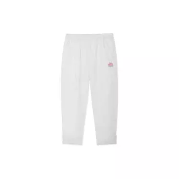 Li Ning SS22 Cherry Blossom Series свободные прямые повседневные длинные брюки мужские низы белые AKXS813-1 XXL