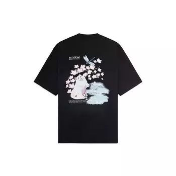 Li Ning SS22 Sakura Series повседневная спортивная дышащая футболка с коротким рукавом с микрологотипом унисекс топы черного цвета AHSS911-3 S