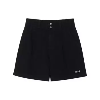 Li Ning SS22 Sakura Series свободные повседневные джинсовые шорты женские шорты черные AJSS008-2 L