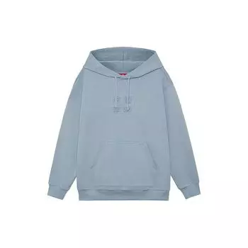 Li Ning SS22 Свободная толстовка с капюшоном унисекс толстовки Mist-Blue AWDS220-3 S