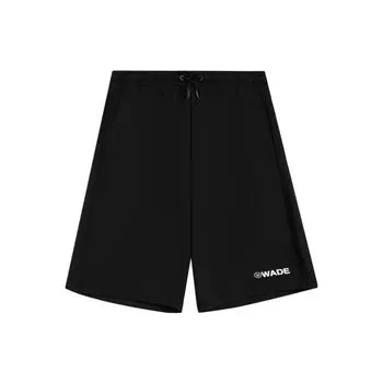 Li-Ning SS22 Wade Series Однотонные шорты с завязками и буквенным принтом, мужские брюки, черные AKSS421-1 M