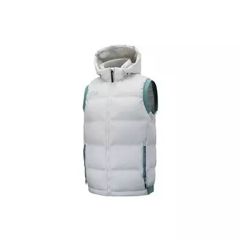 Li Ning SS23 однотонный пуховый жилет с капюшоном, мужские жилеты, серый AMRS051-4 M
